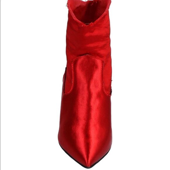 DIVINE FOLLIE red  comfort Ankle boots. Satin shoes - Picture 2 of 4